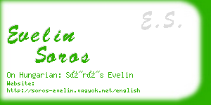 evelin soros business card